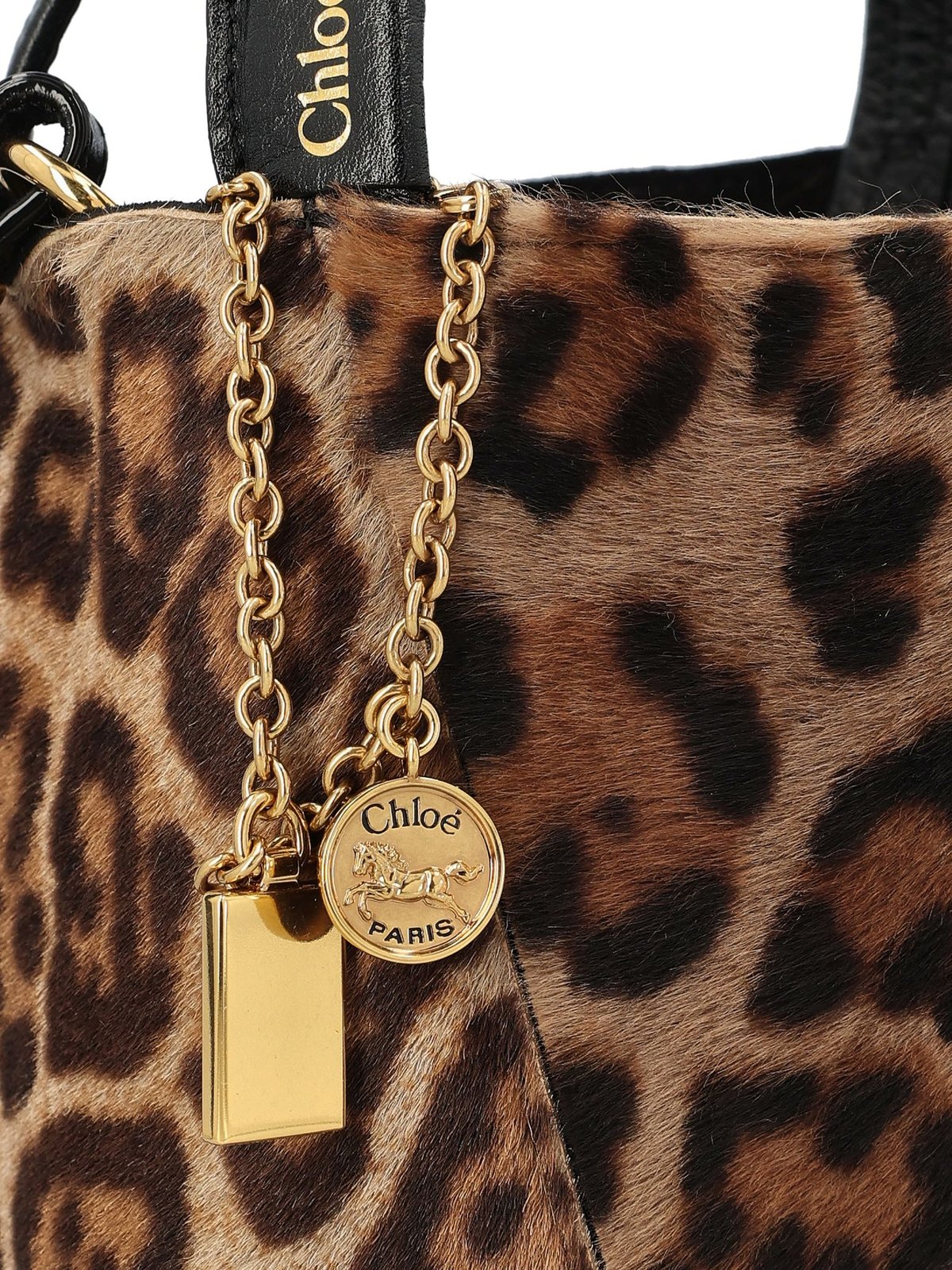 Chloé Spin Leopard-Print Small Tote Bag