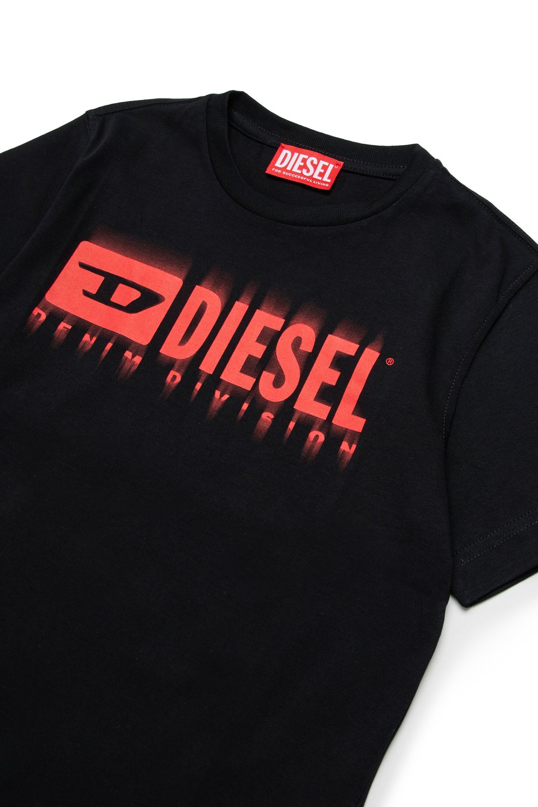 Diesel Kids Logo Printed Crewneck T-Shirt