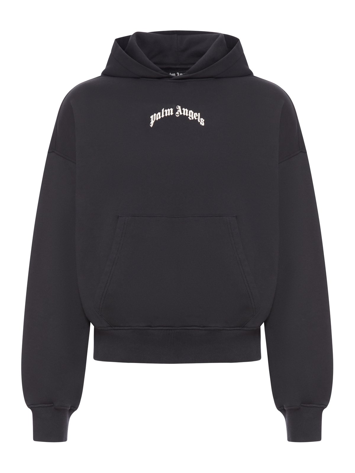 Palm Angels Back Curved Logo Loose Hoodie