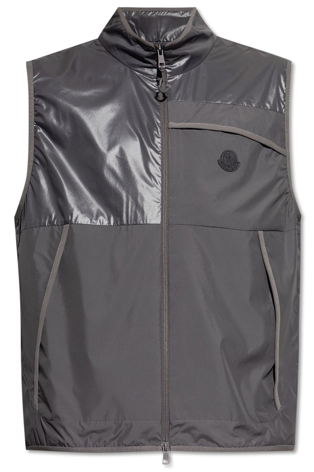 Moncler Panelled Logo Patch Zip-Up Vest – Cettire