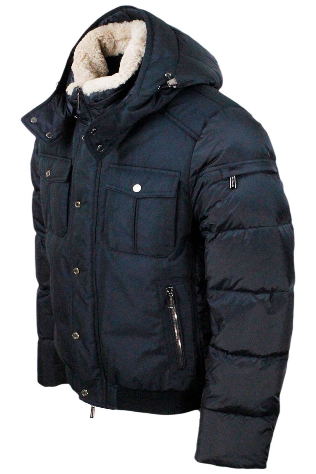 Moorer Zip-Up Drawstring Padded Down Jacket