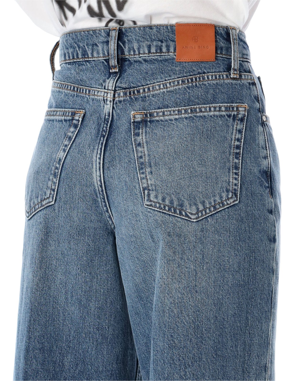 Anine Bing Rick Wide Leg Jeans