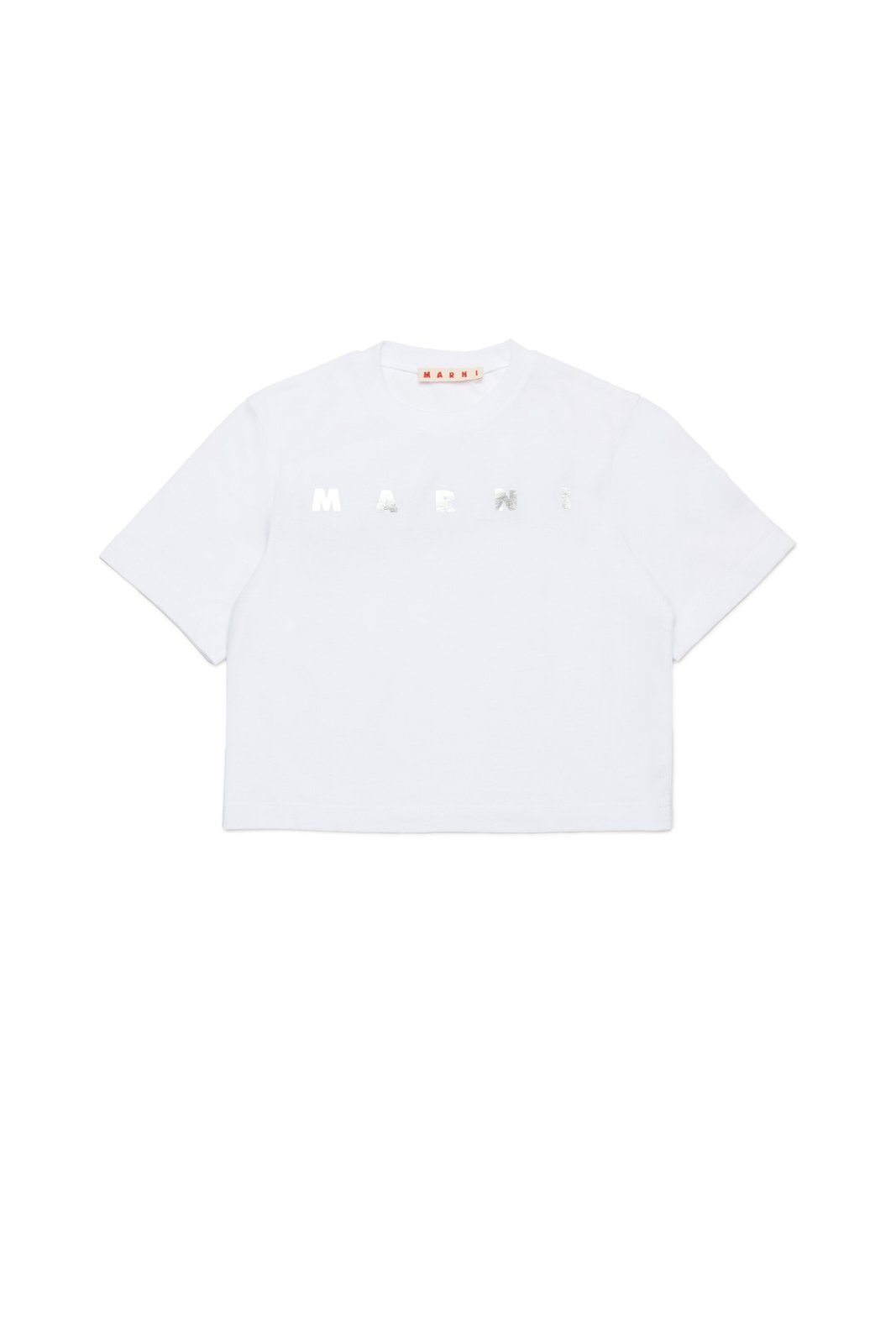 Marni Kids Logo Printed Cropped T-Shirt