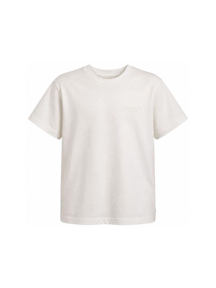 Givenchy Kids 로고 자수 크루넥 티셔츠