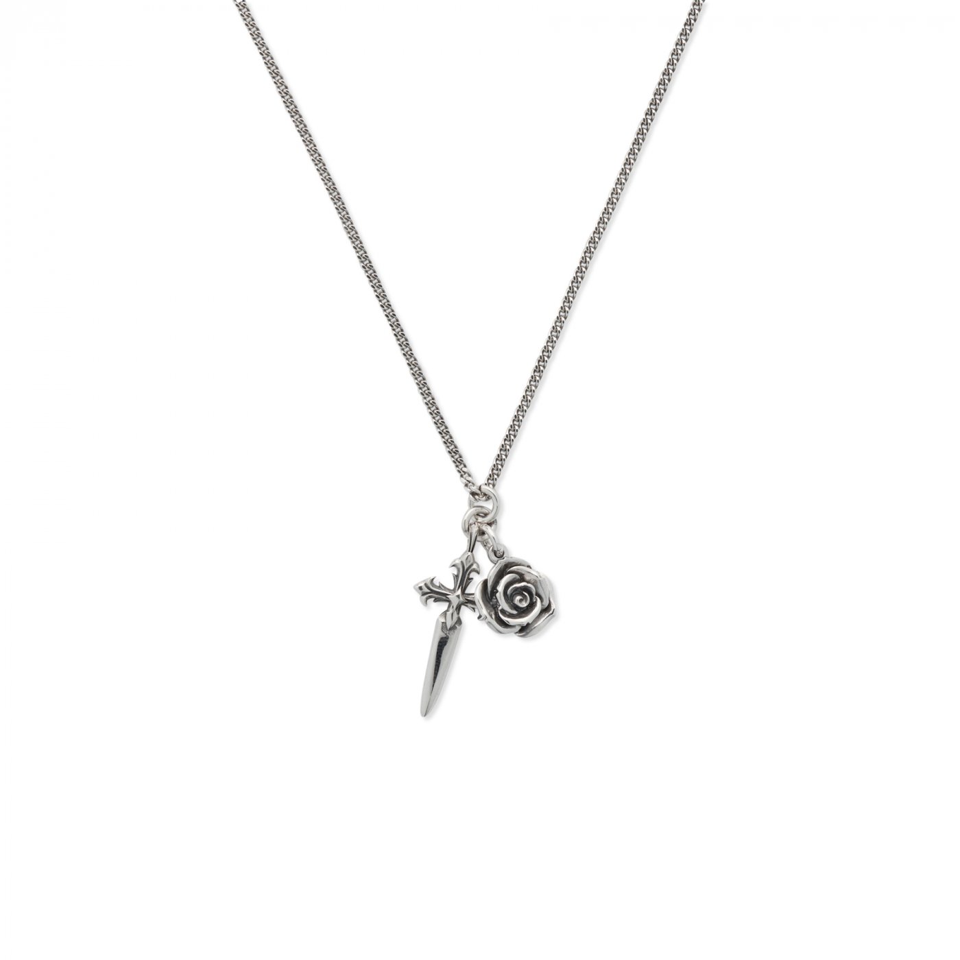 ネックレス・ペンダント emanuele bicocchi NECKLACE PENDAT ROSE + SKULL Rose and Skull Pendant Necklace | Emanuele Bicocchi