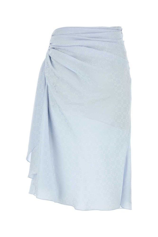 スカート GIVENCHY SKIRT (BW40Y315T4 451) Givenchy Black wool skirt with metal button 4G | TheDoubleF