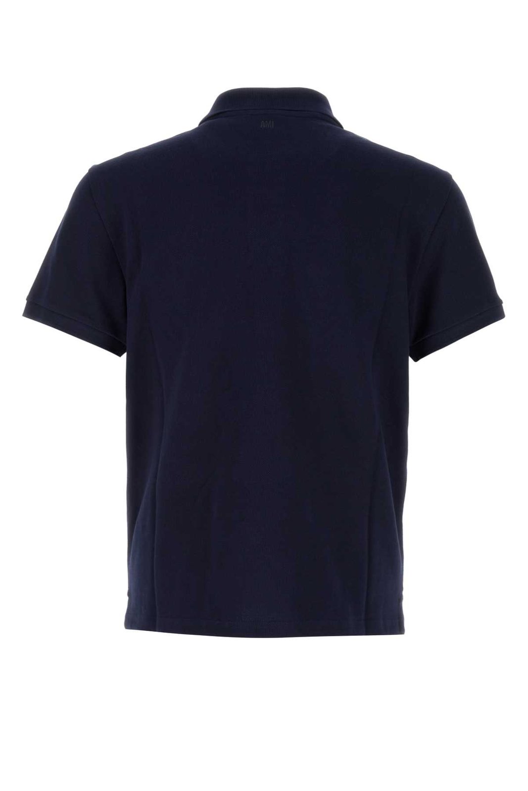 AMI Paris Logo Embroidered Straight Hem Polo Shirt