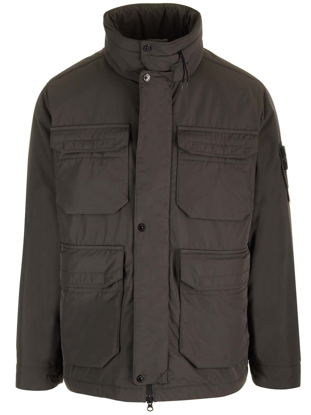 Stone Island Compass-Badge Funnel Neck Puffer Jacket