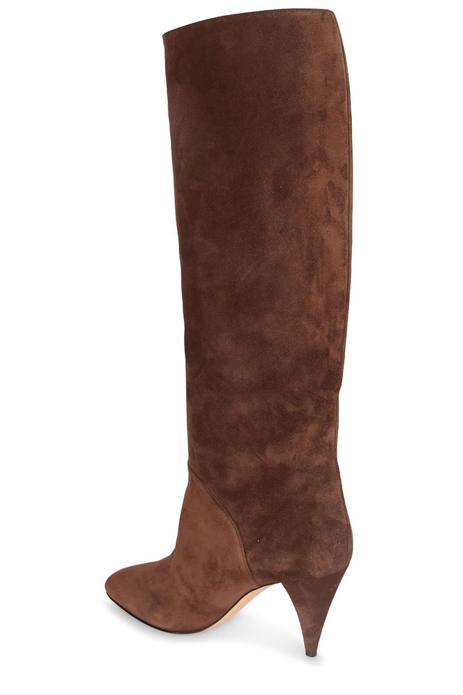 CASADEI 미드 힐 스웨이드 부츠
