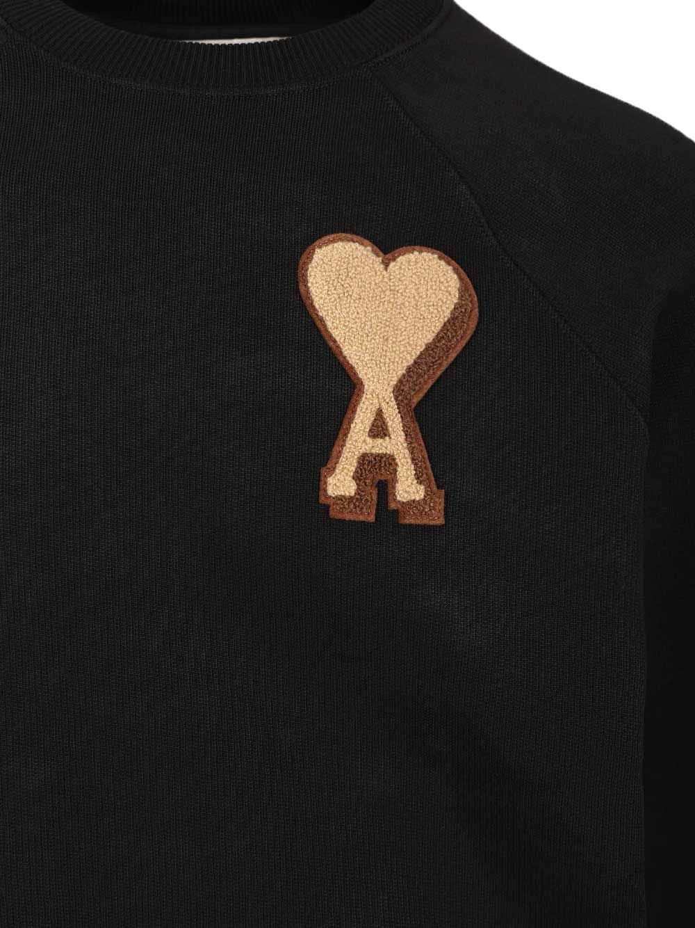 AMI Paris Ami De Coeur Patch Crewneck Sweatshirt