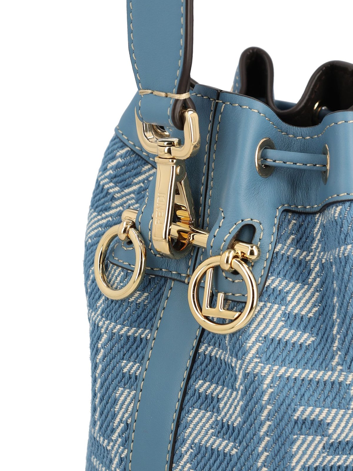Fendi Mon Tresor FF Jacquard Mini Bucket Bag
