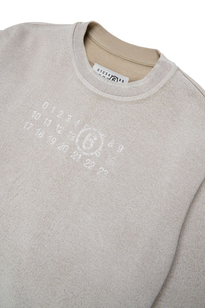MM6 Maison Margiela Kids 로고 크루 스웨트셔츠