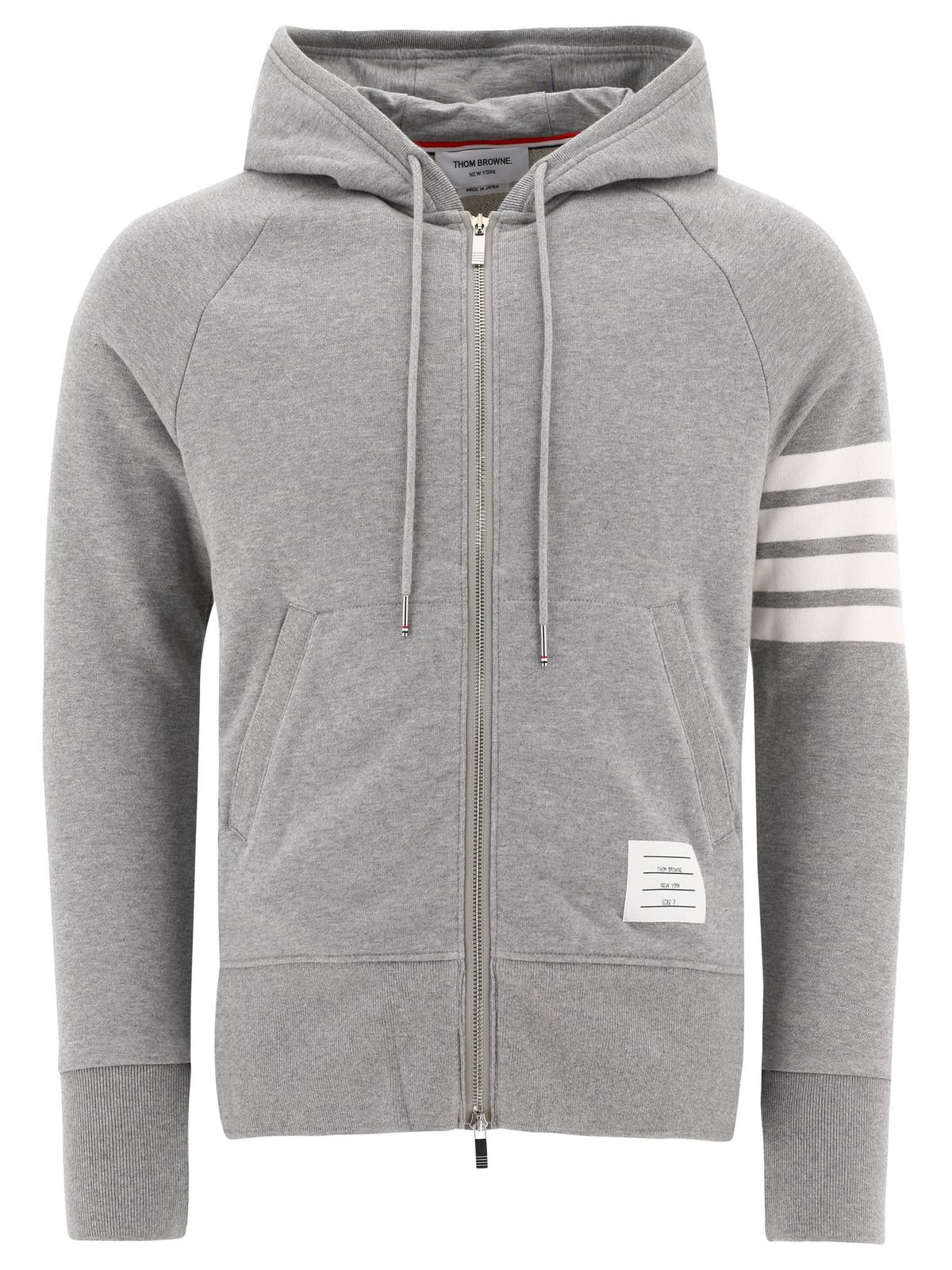 Thom Browne Classic Loopback 4-Bar Zip-Up Hoodie – Cettire