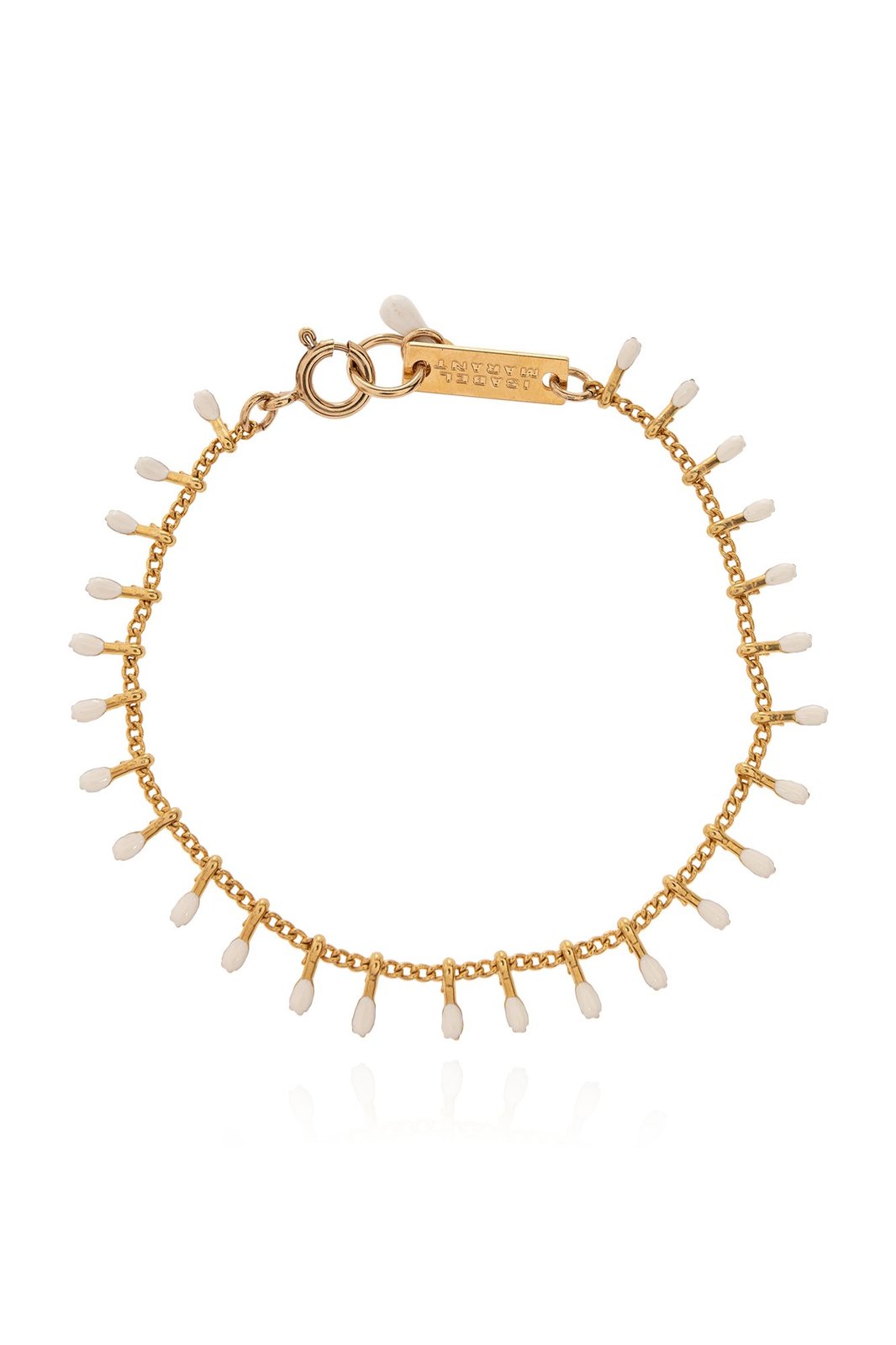 이자벨마랑 로고 인그레이빙 비즈 브레이슬릿 BR0003FAA3B01B ECRU