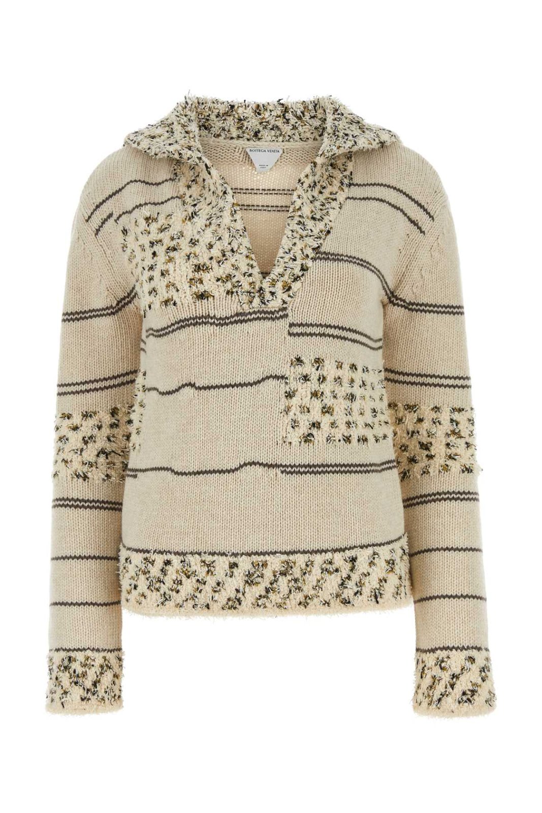 Bottega Veneta Striped V-Neck Jumper