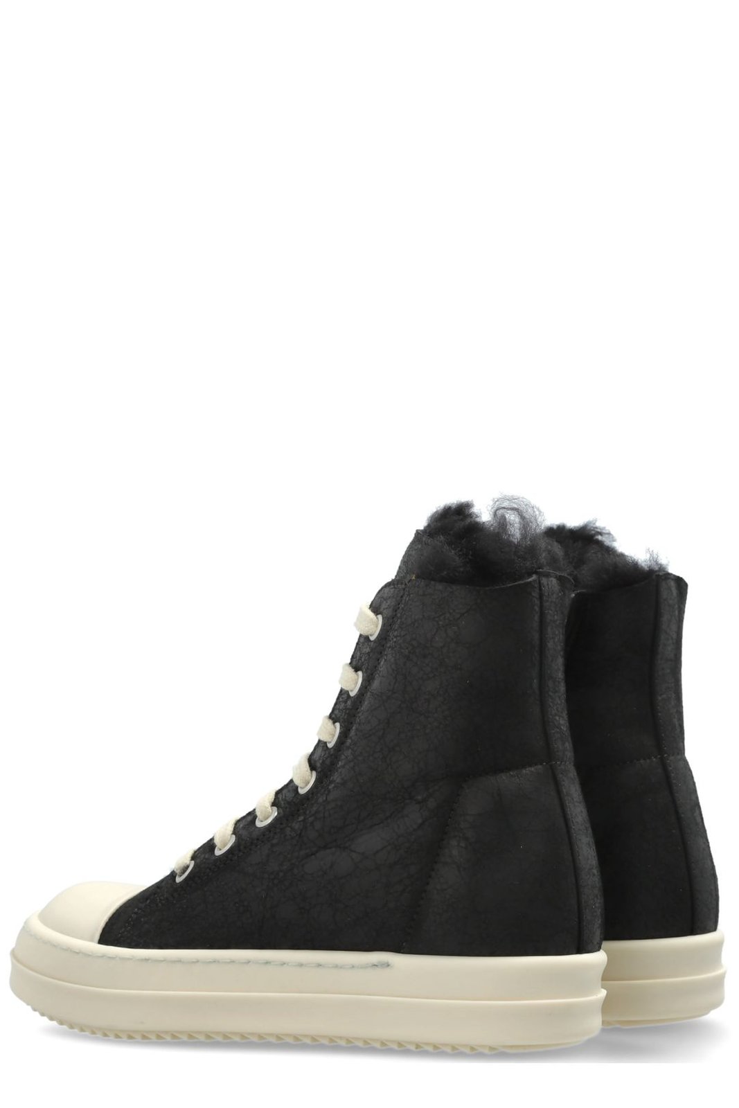 Rick Owens Kids Above-Ankle Shearling Sneakers
