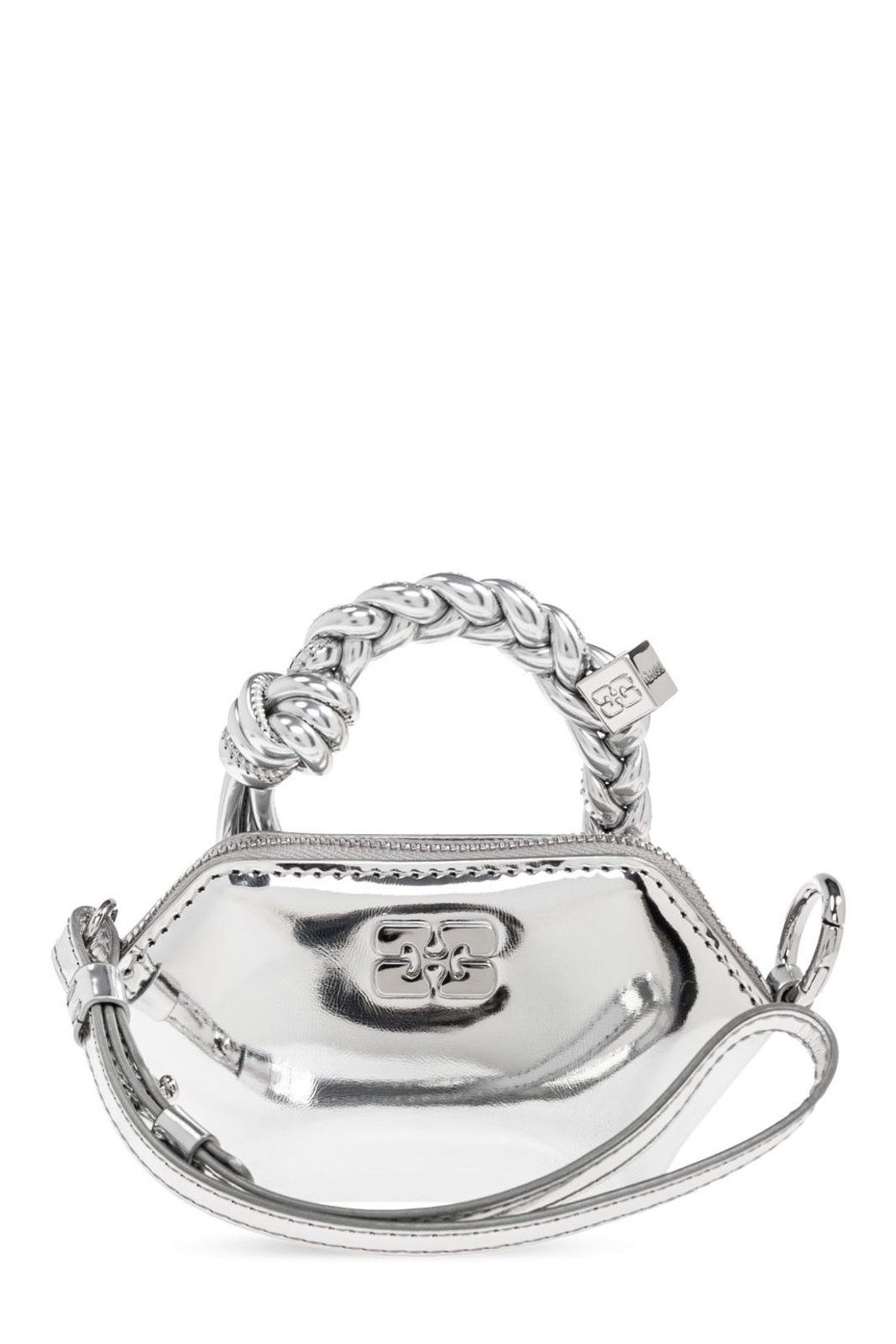 Ganni Mirror-Effect Pouch Bag