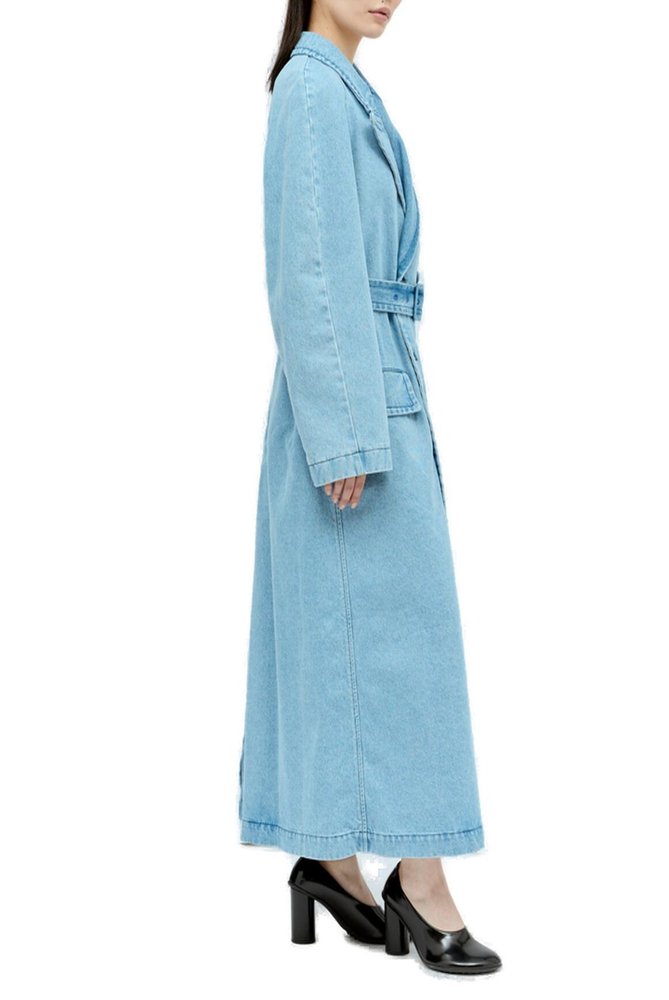 関税込*Dries Van Noten マキシ丈 デニム トレンチコート ドリス ヴァン ノッテン デニム トレンチコート