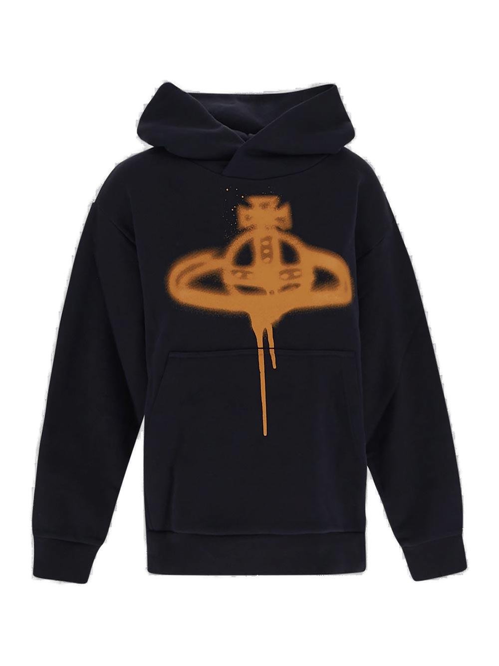 Vivienne Westwood Logo Printed Long-Sleeved Hoodie – Cettire