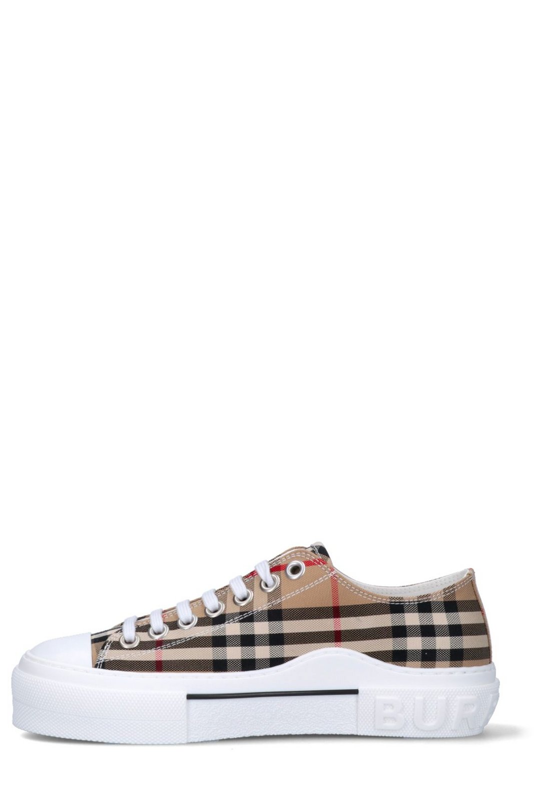 Burberry Checked Lace-Up Sneakers