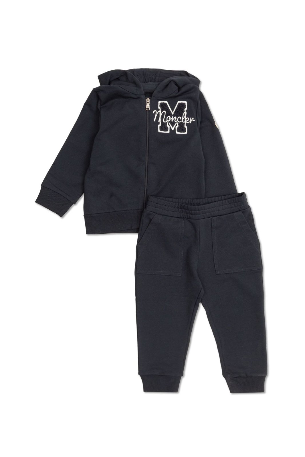 Moncler Enfant Embroidered Teddy Logo Sweatsuit Set