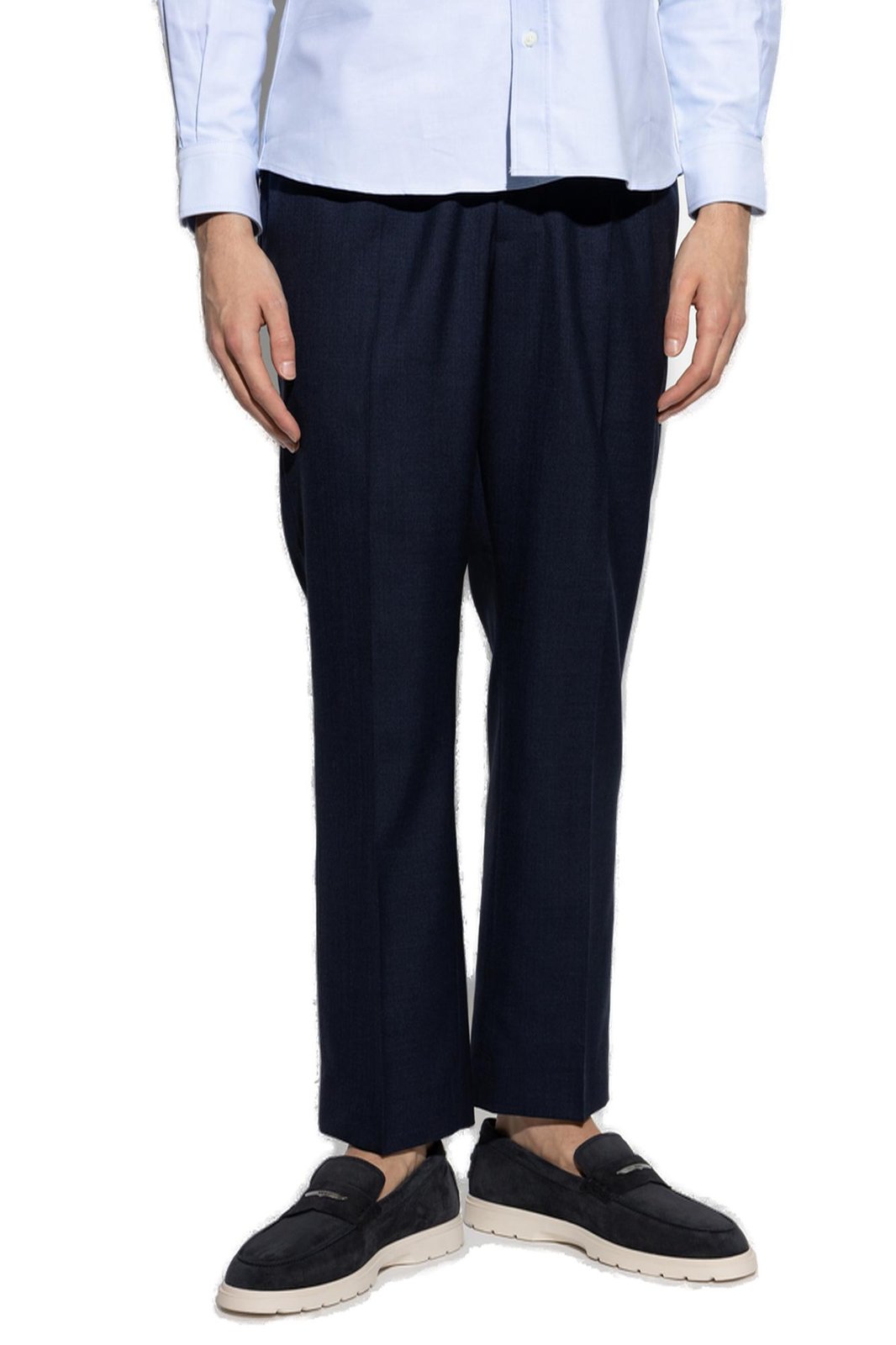 AMI Paris Elasticated Waistband Straight-Leg Trousers