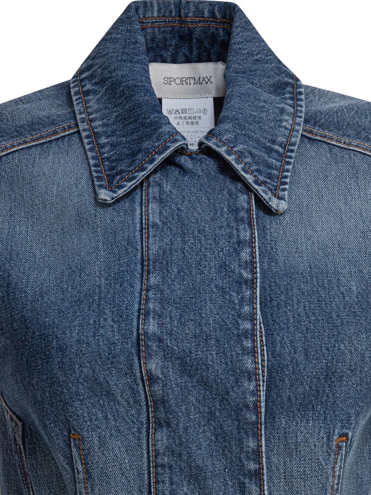 SPORTMAX Carabo ノースリーブ デニム ミニドレス スポーツマックス カラボ ノースリーブ デニム ミニドレス