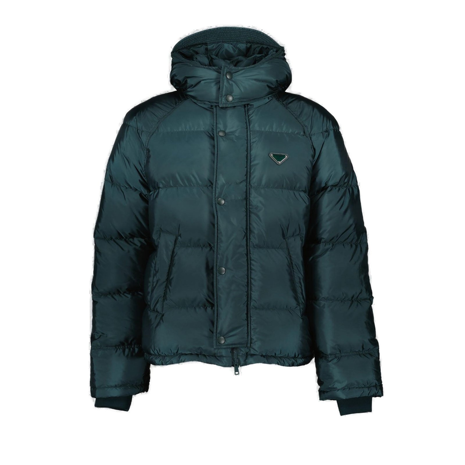Shop Prada Triangle-Logo Padded Puffer Jacket on Sale at