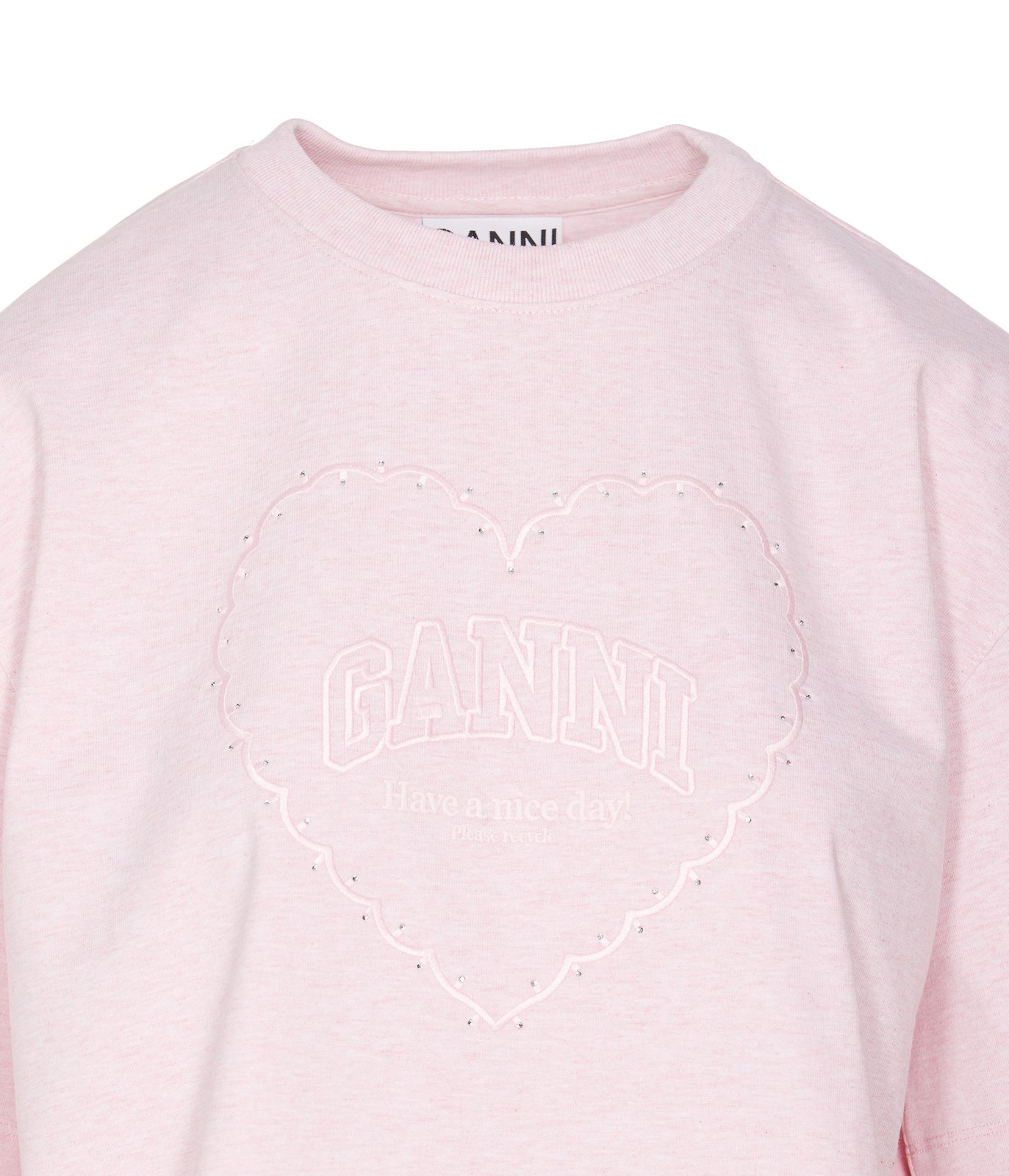 Ganni Drop Shoulder Heart T-Shirt
