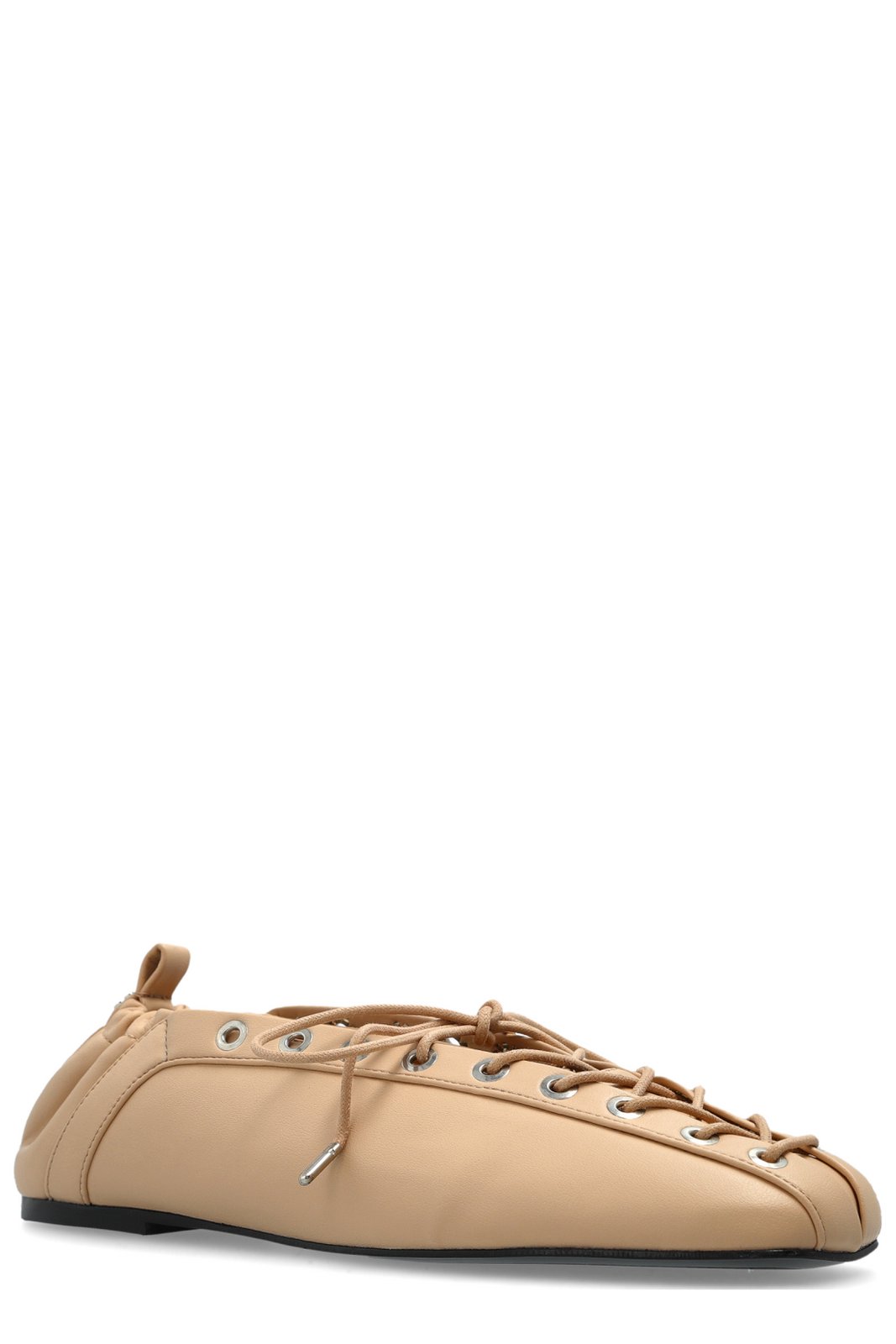 Ganni Lace-Up Ballerinas