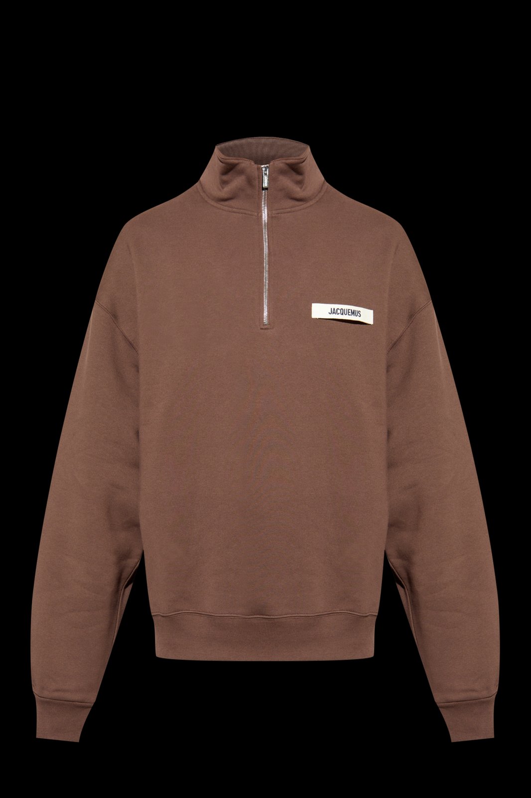 Shop Jacquemus Logo Patch High-Neck Sweatshirt on Sale at