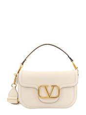 Logo Plaque Foldover Top Shoulder Bag