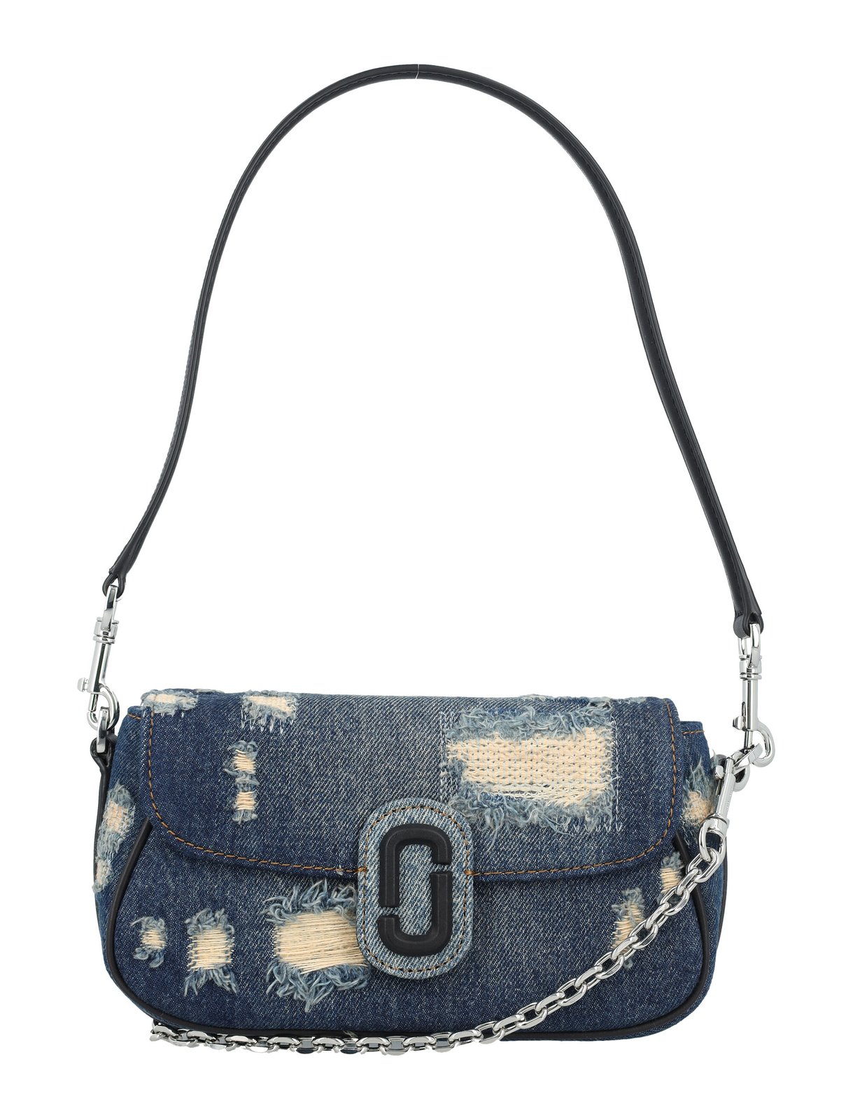 Marc Jacobs The Rip And Repair Denim Clover Shoulder Bag