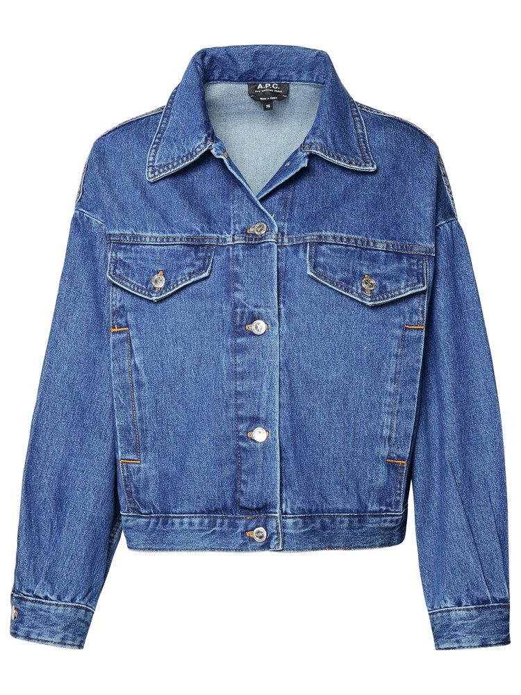 A.P.C. Long Sleeved Buttoned Denim Jacket – Cettire