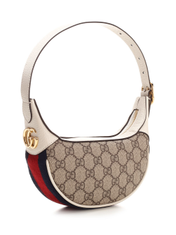 【GUCCI】OPHIDIA MINI GG SHOULDER BAG◆65855196IWG Ophidia mini shoulder bag in beige and brown GG fabric