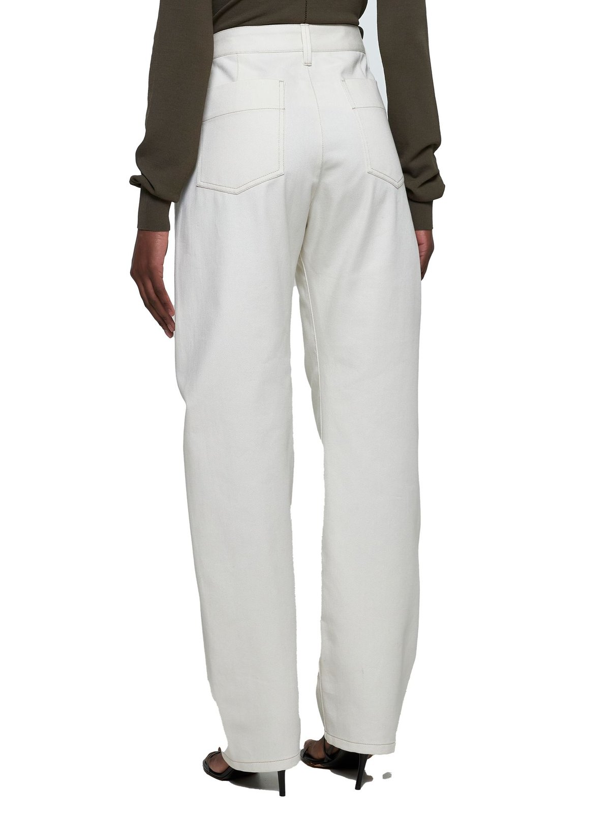 Lemaire Contrast Stitching Tapered Jeans