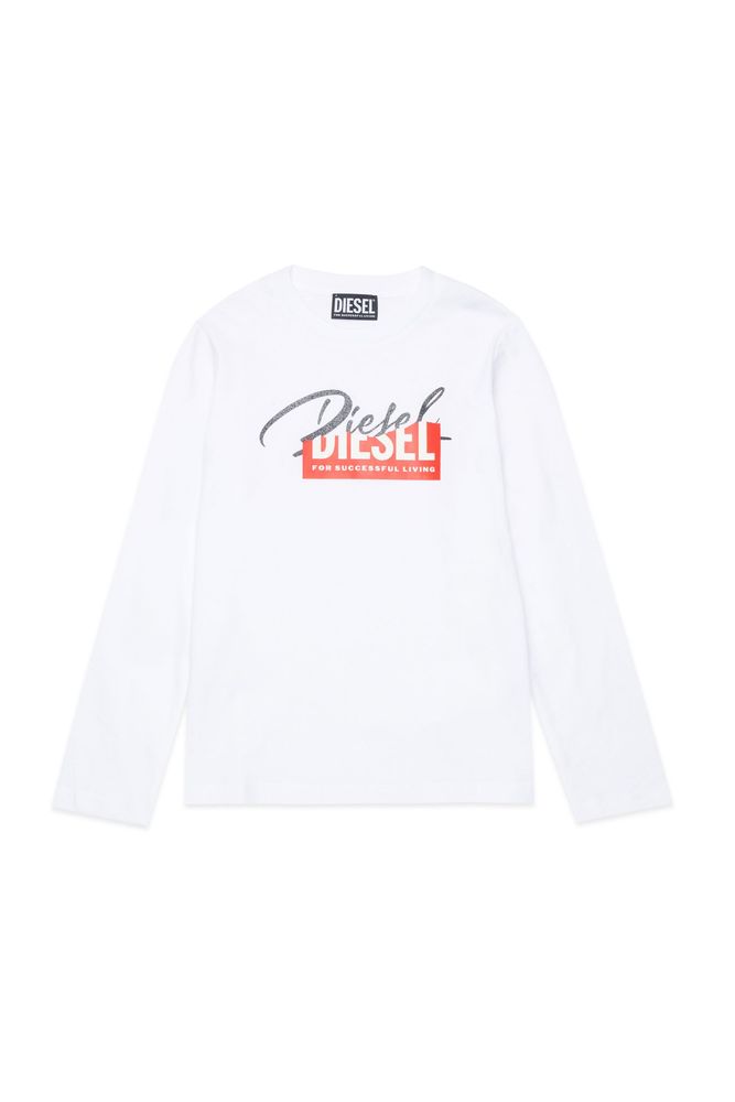 Diesel Kids 티를리튼 로고 긴팔 티셔츠