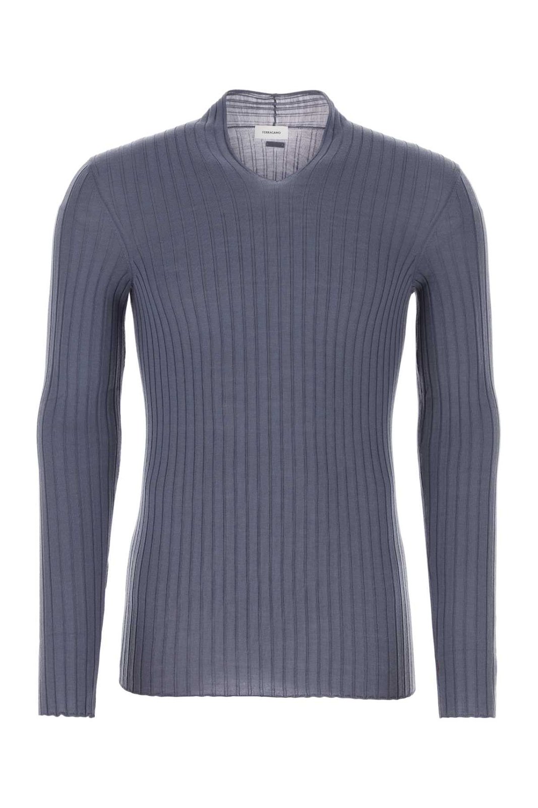 Shop Ferragamo V-Neck Rib-Knit Jumper on Sale at BeyondStyle