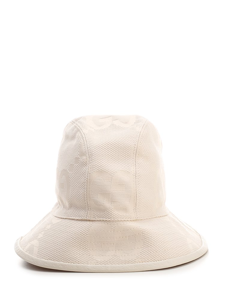 Gucci Jumbo Gg Narrow Brim Bucket Hat In White ModeSens