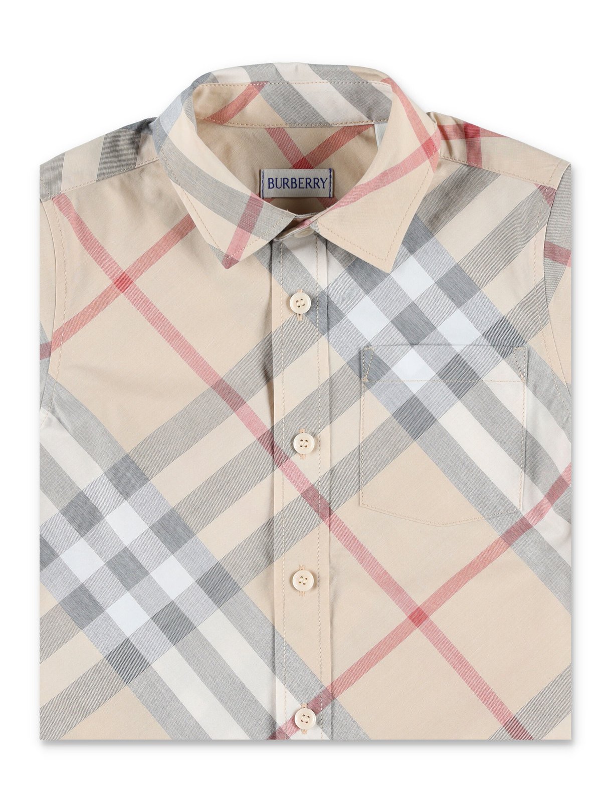 Burberry Kids Checked Short Sleeved Shirt
