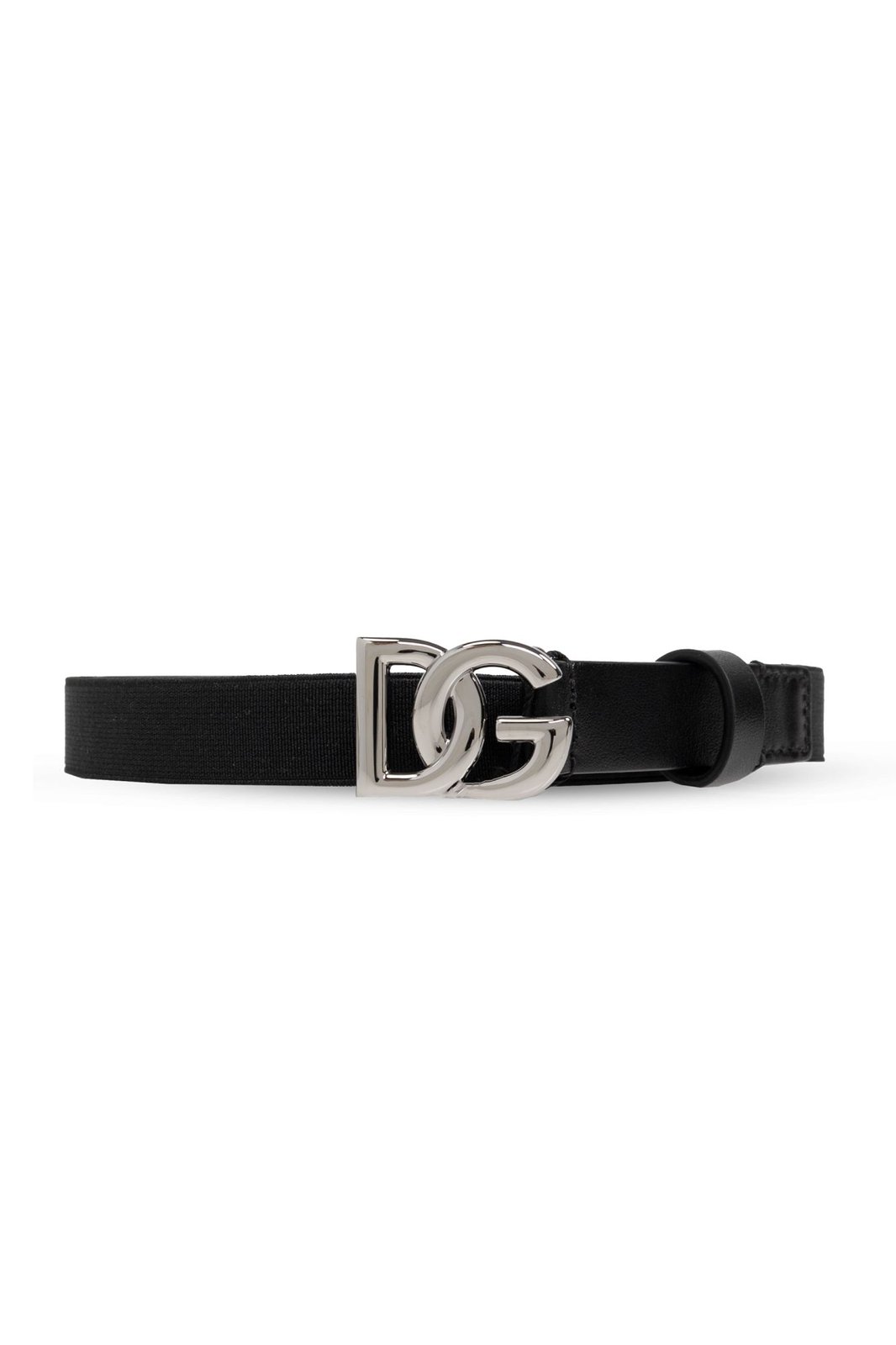 Dolce & Gabbana Kids DG Logo Plaque Buckle Belt