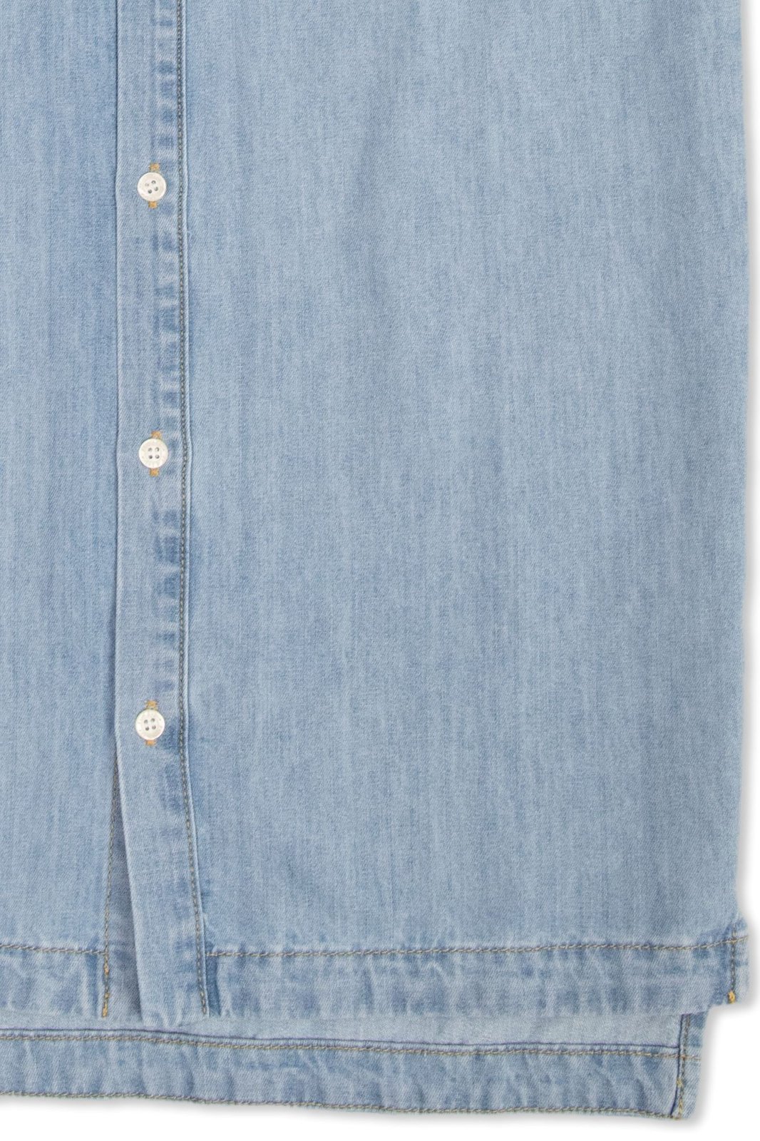 Palm Angels Kids Stripe-Detailed Logo Printed Denim Dress