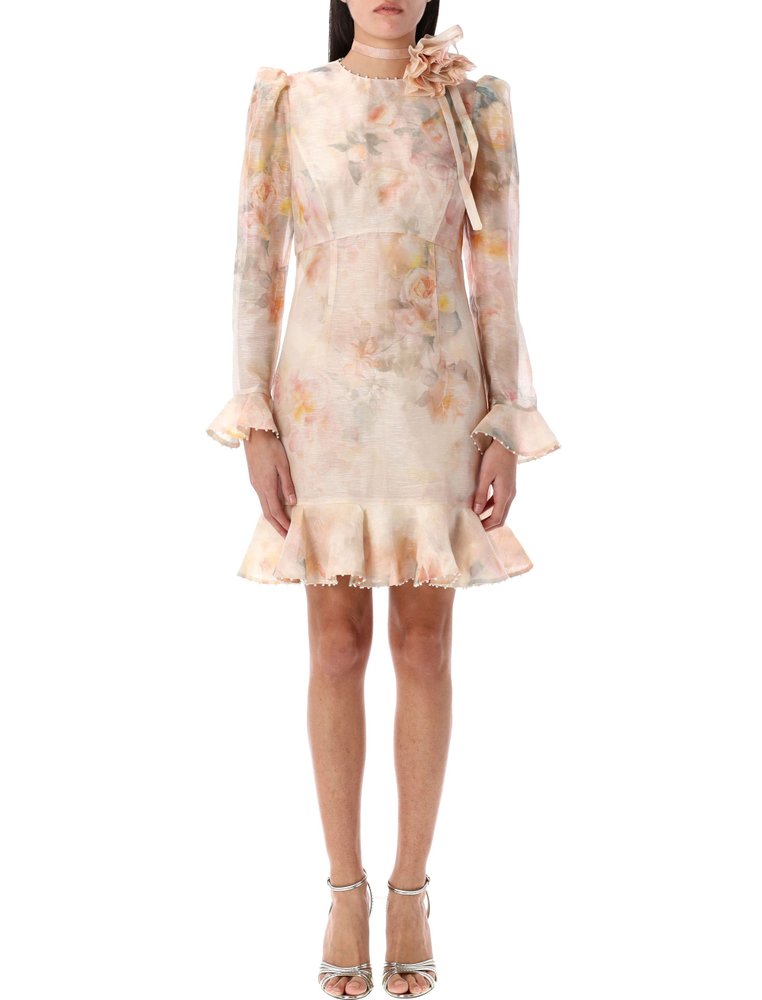 Zimmermann Crush Flower Mini Dress – Cettire