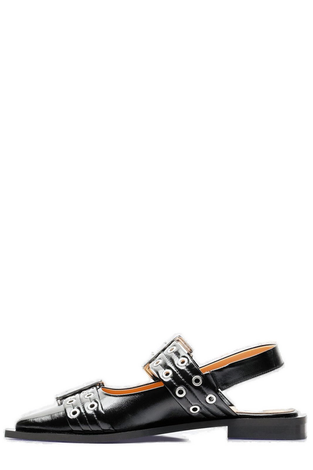 Ganni Feminine Buckle Slingback Ballet Flats