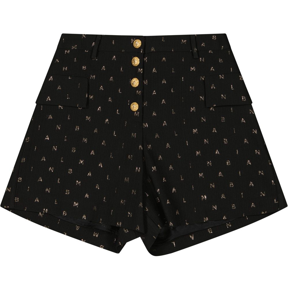 Balmain Kids 모노그램 버튼 디테일 쇼츠