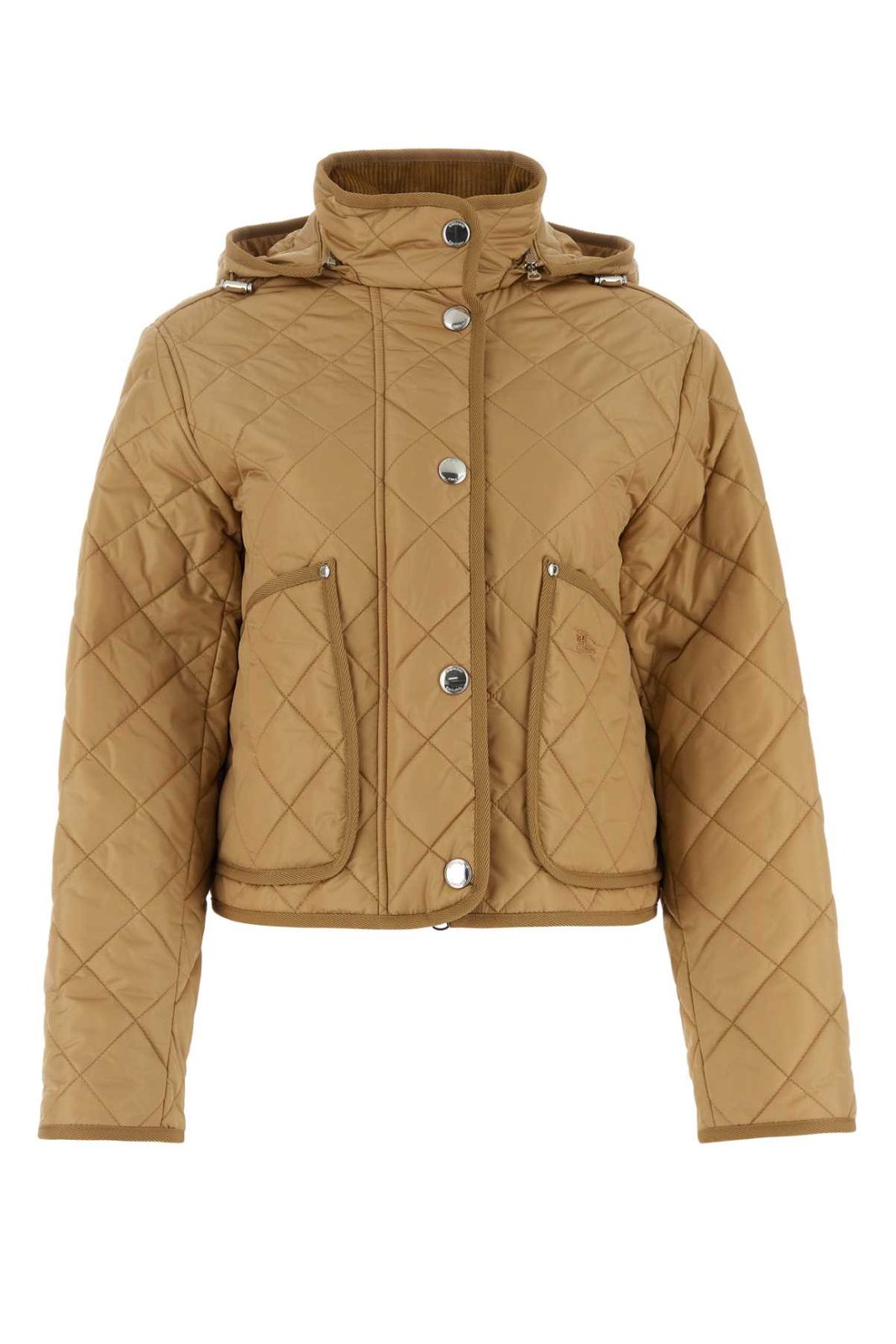 Burberry Diamond-Quilted EKD Embroidered Hooded Jacket