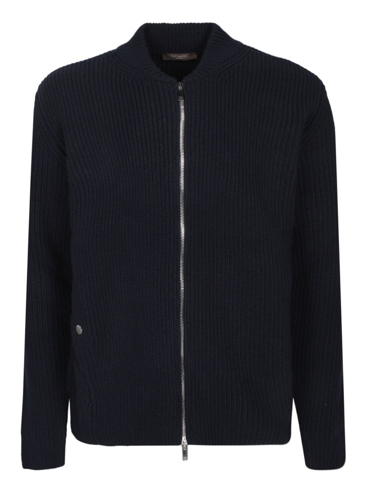 ZANONE／zip up blouson【46】 Zanone Ribbed Zip-Up Jacket – Cettire