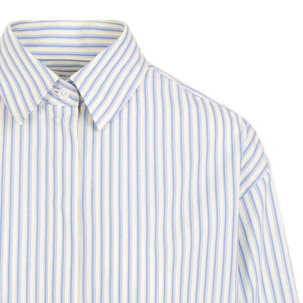 Victoria Beckham Asymmetric Hem Striped Shirt – Cettire