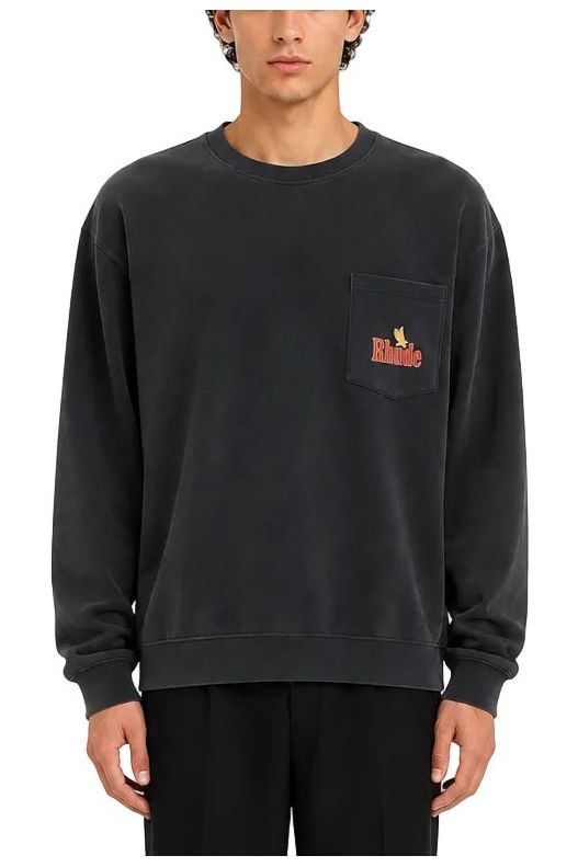 Rhude 로고 프린트 크루넥 티셔츠