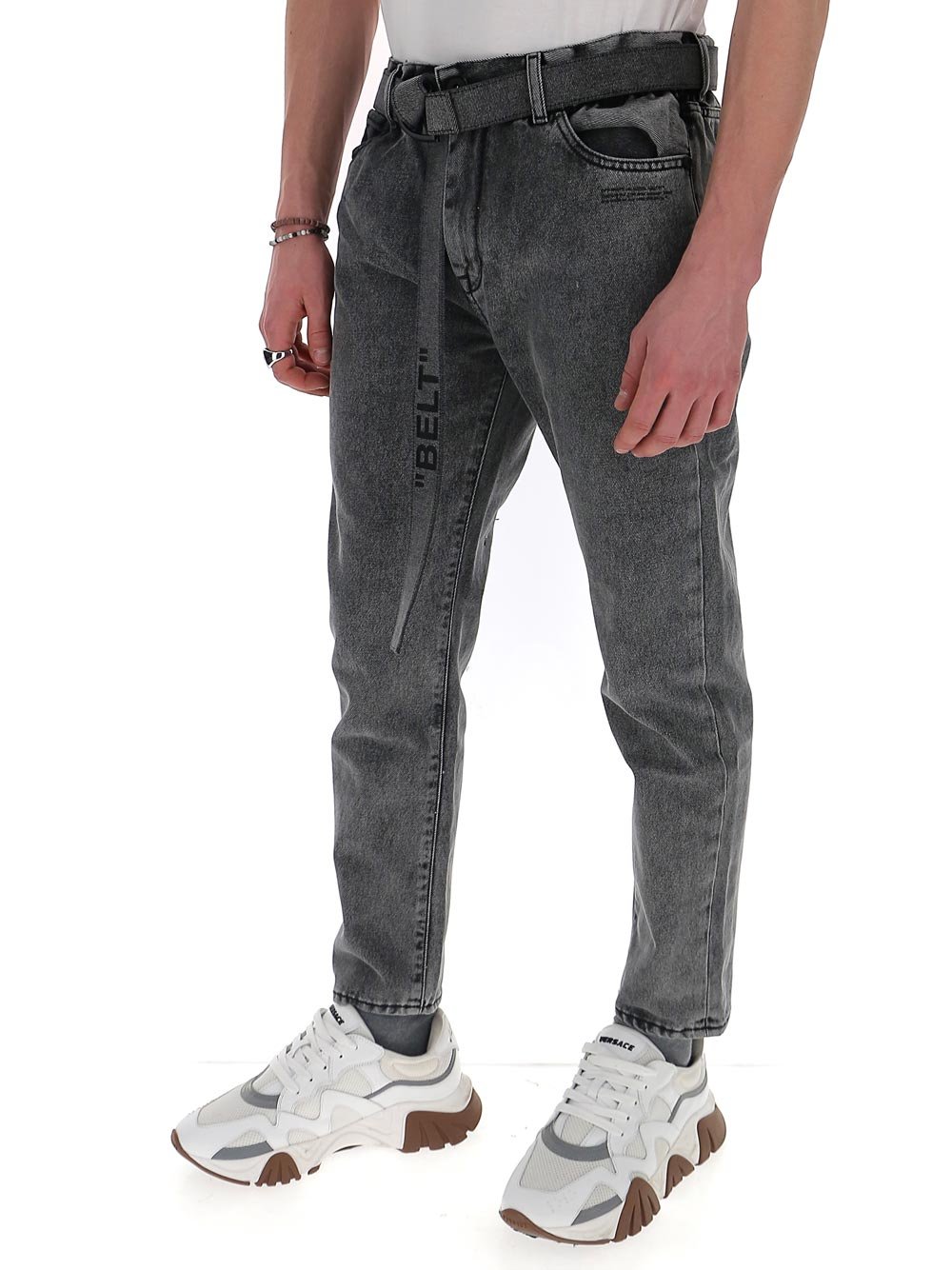 Off-White Belted Slim Leg Jeans – Cettire